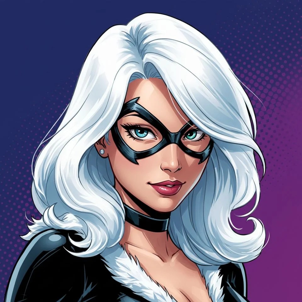 black-cat-pfp-marvel Marvel Black Cat PFP — Felicia Hardy comic close-up