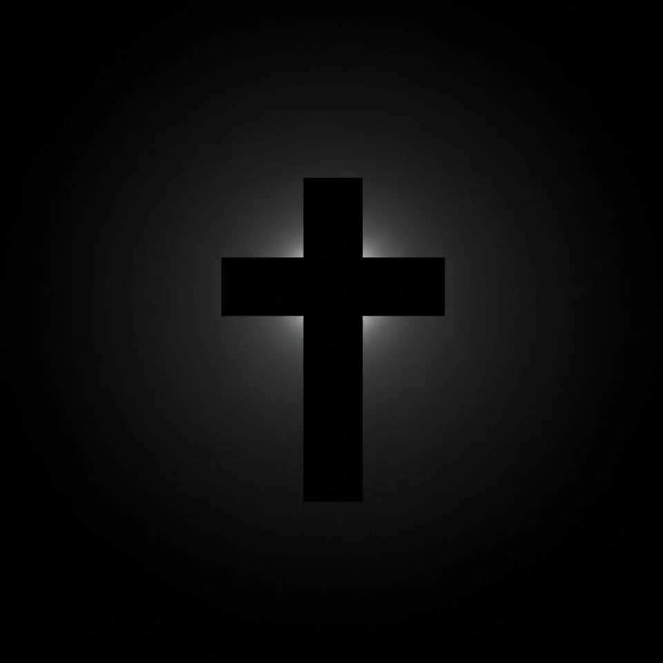 black-cross-pfp Black cross PFP minimal design on plain background