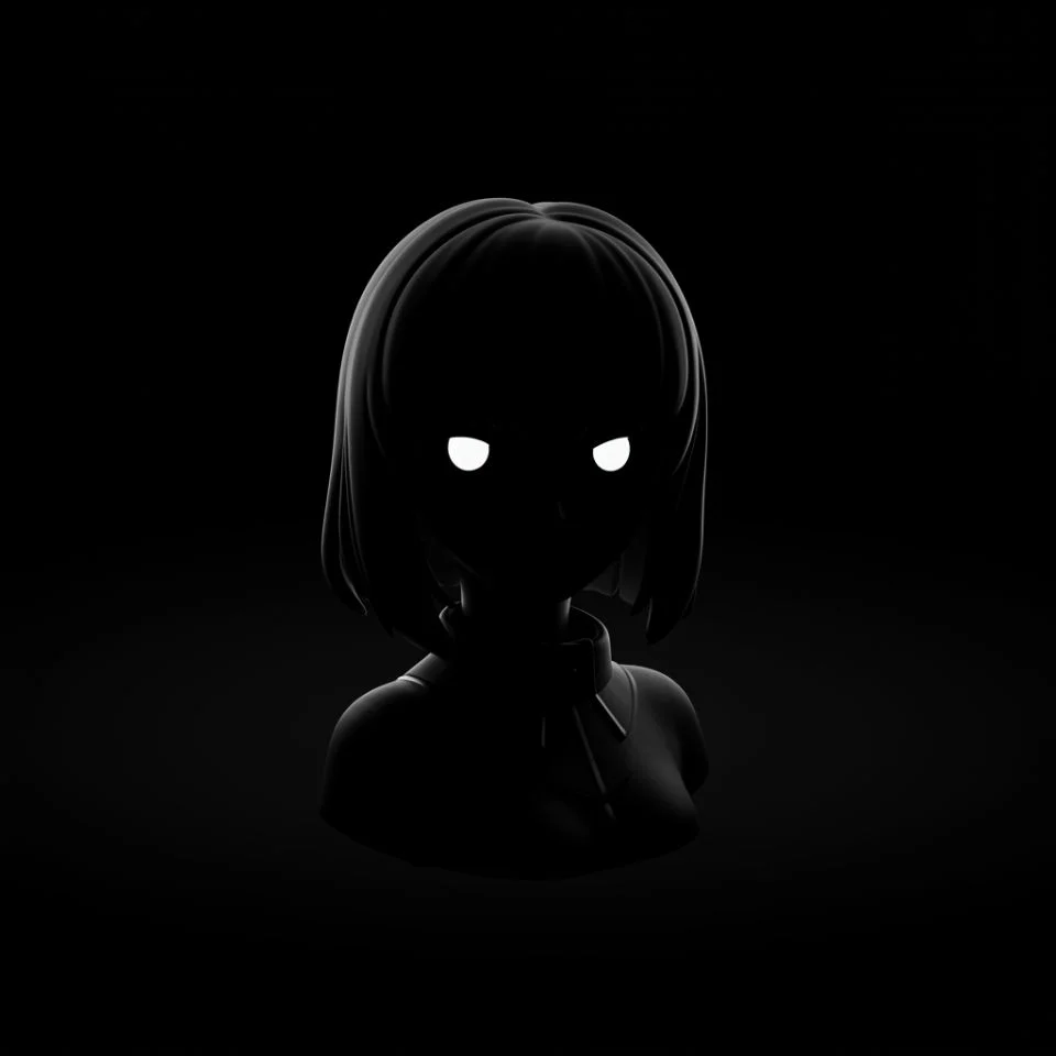 black-discord-profile-picture Minimal black Discord profile picture icon in dark theme