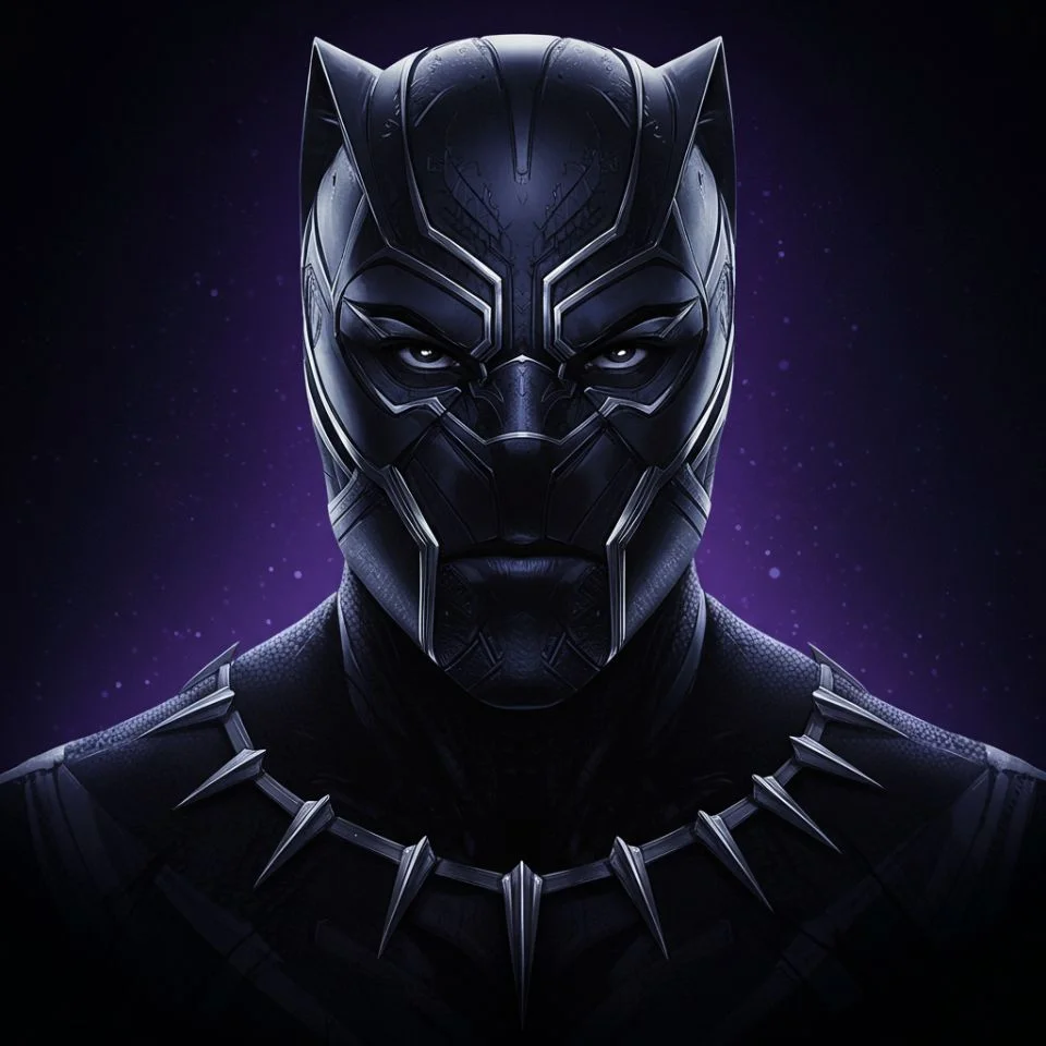 black-panther-pfp Black Panther PFP — Marvel hero mask close-up in dark tones