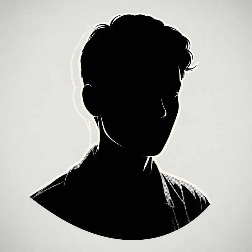 black-pfp-feature-monochrome Monochrome black PFP — dramatic silhouette portrait for profile