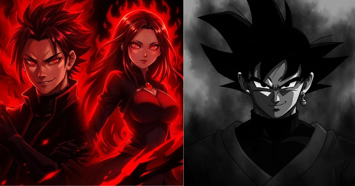 Black PFP collection featuring anime, Goku Black, black cat, aesthetic, and Discord profile pictures