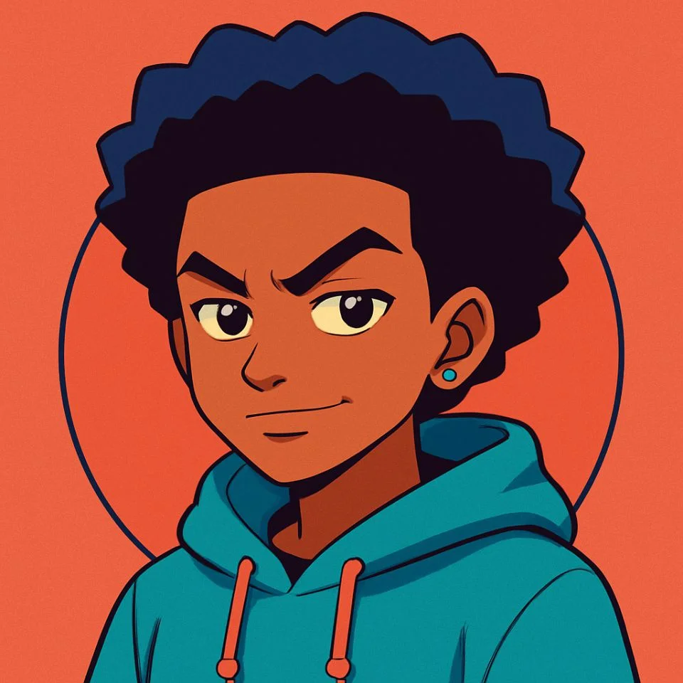 Boondocks custom PFP with bold color remix
