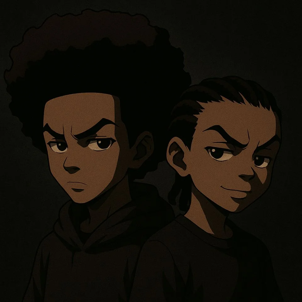 Huey and Riley Boondocks dark aesthetic PFP