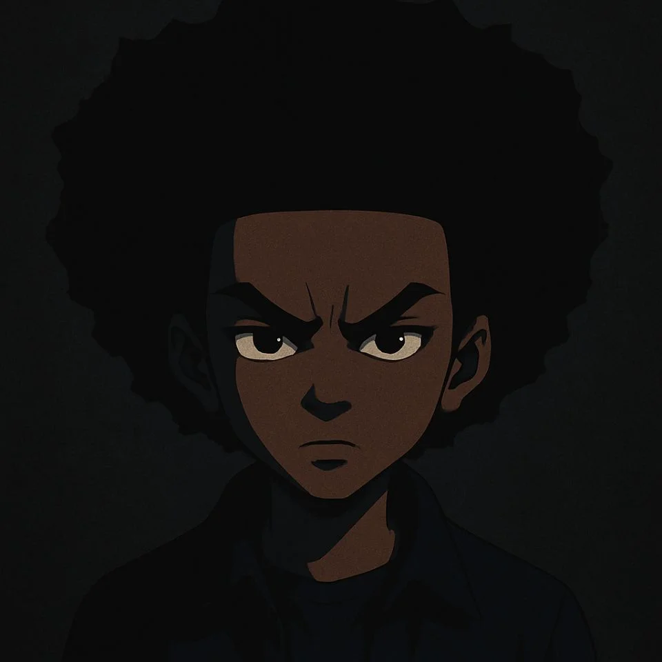 Huey Boondocks dark profile picture with shadows