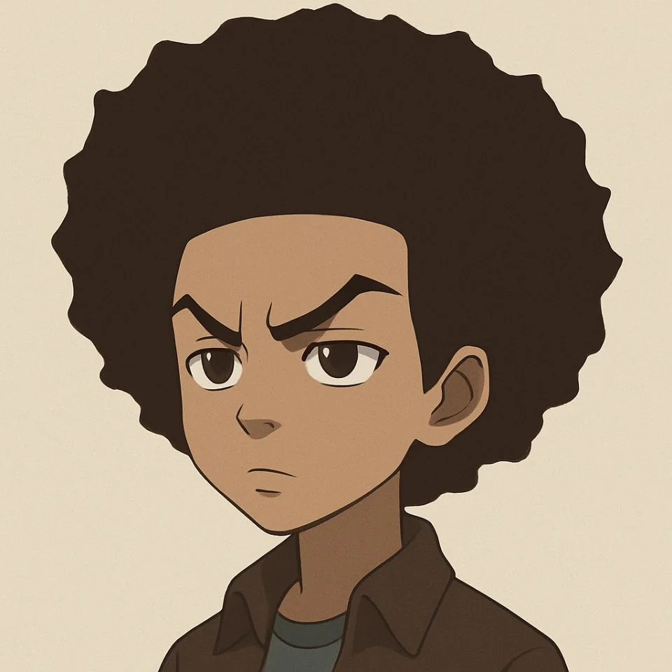 Minimal Boondocks aesthetic PFP soft palette
