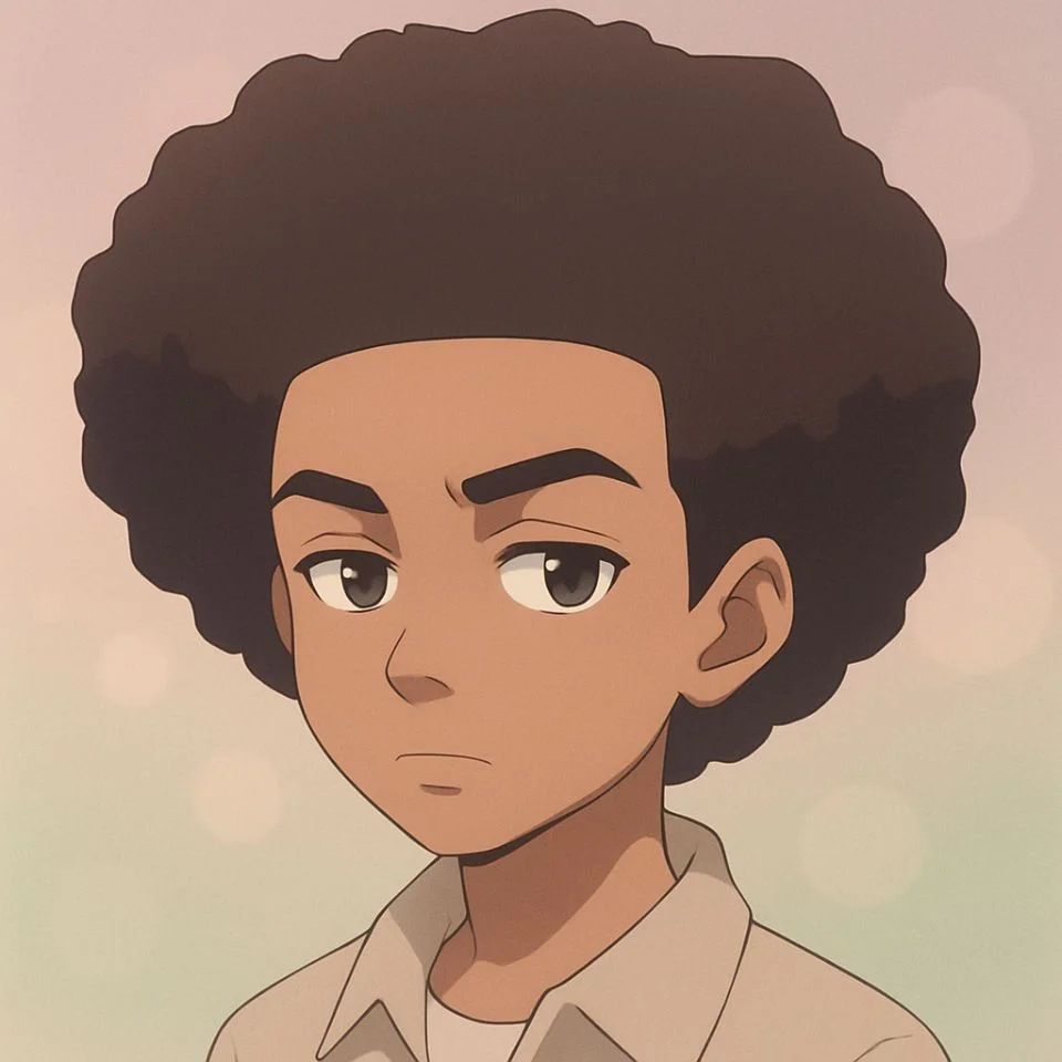 Huey Boondocks aesthetic profile picture soft palette