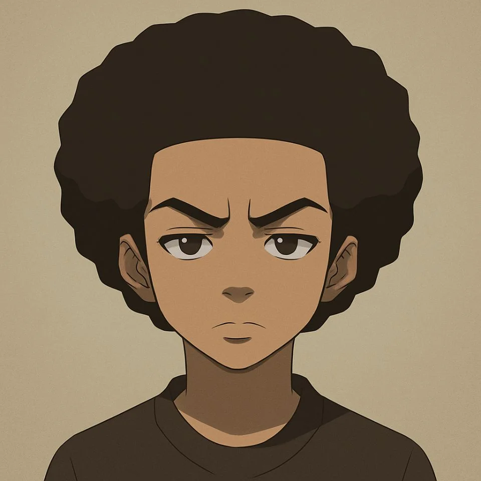 Minimal Huey aesthetic profile picture muted tones
