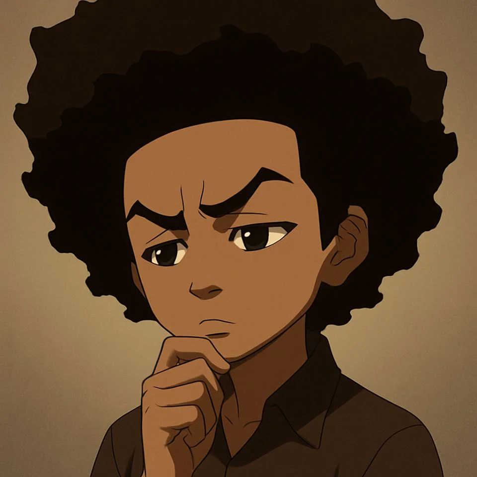 Huey Freeman thoughtful expression profile icon