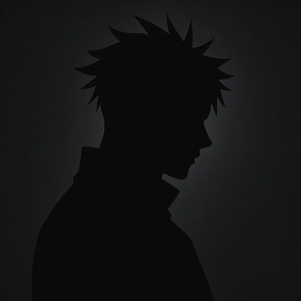 Toji silhouette profile picture with dark backdrop