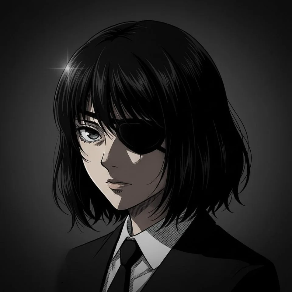 Dark Himeno PFP with heavy shadows