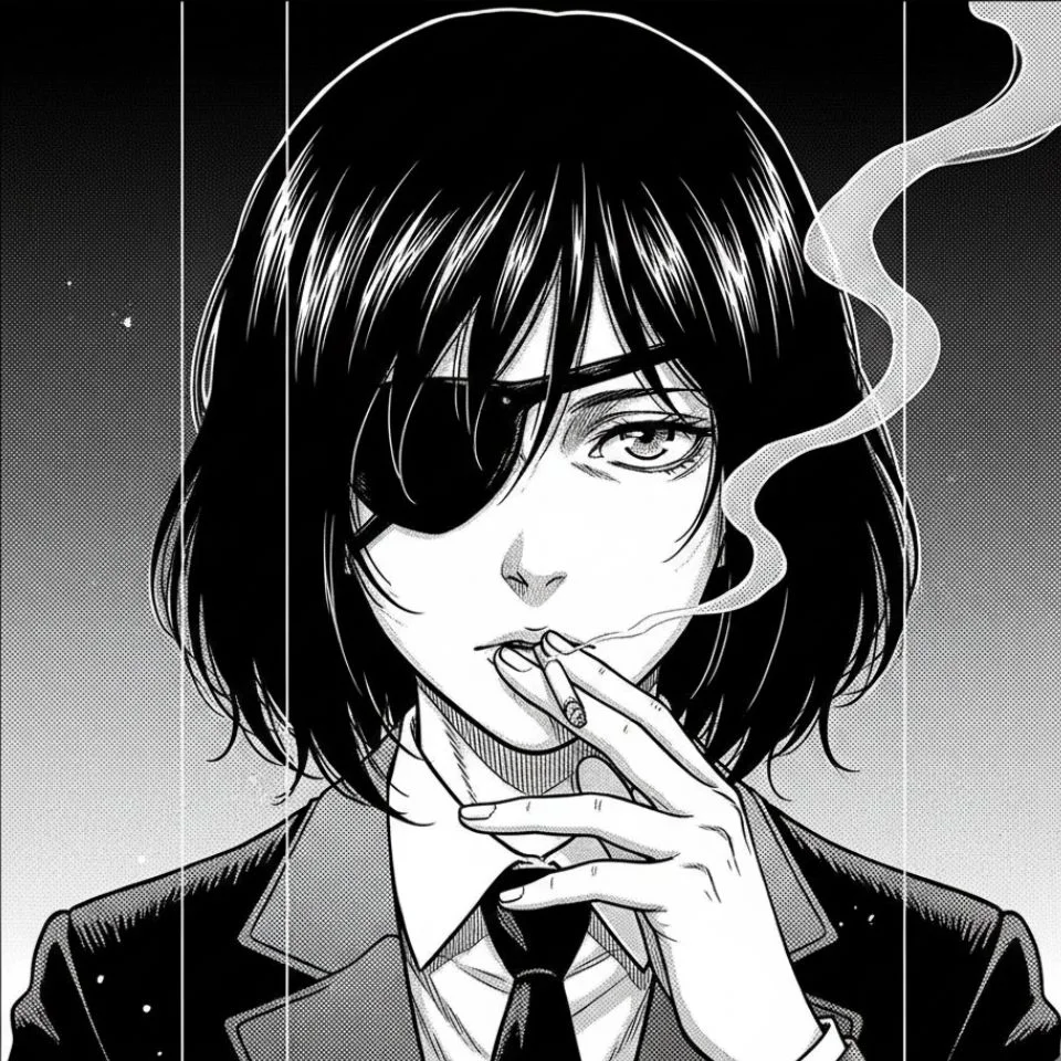 Himeno manga panel smoking scene PFP