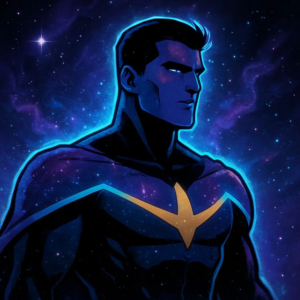 cosmic-themed Invincible variant glowing with space aura