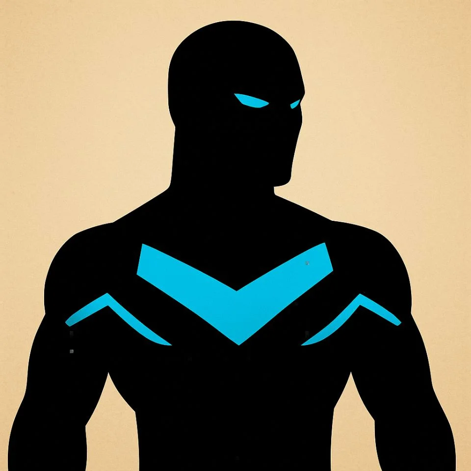 minimal silhouette of Invincible in alternate suit style