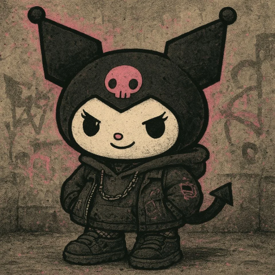 street style kuromi grunge profile picture dark tones