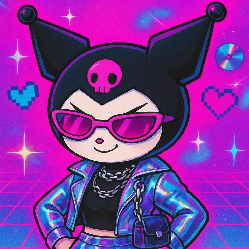 kuromi y2k profile picture with edgy retro vibe