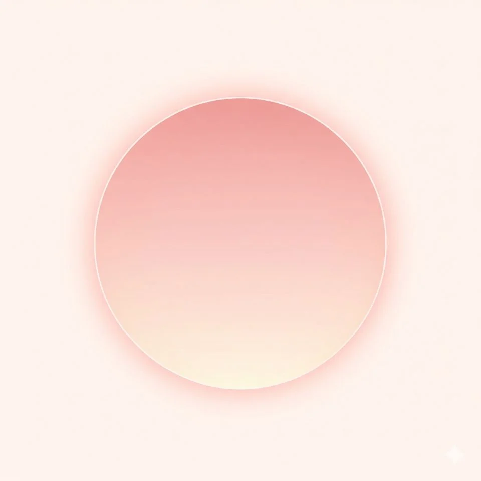round icon design with soft light pink pastel shade