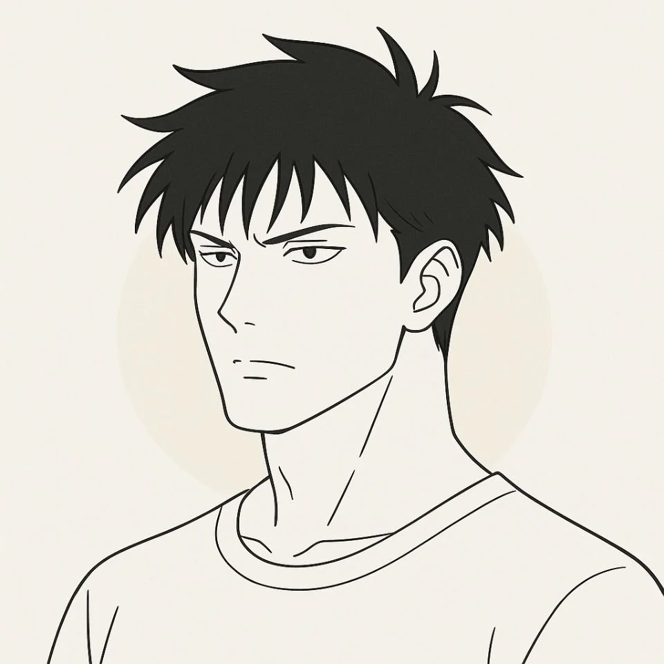 Minimal lineart Toji aesthetic PFP