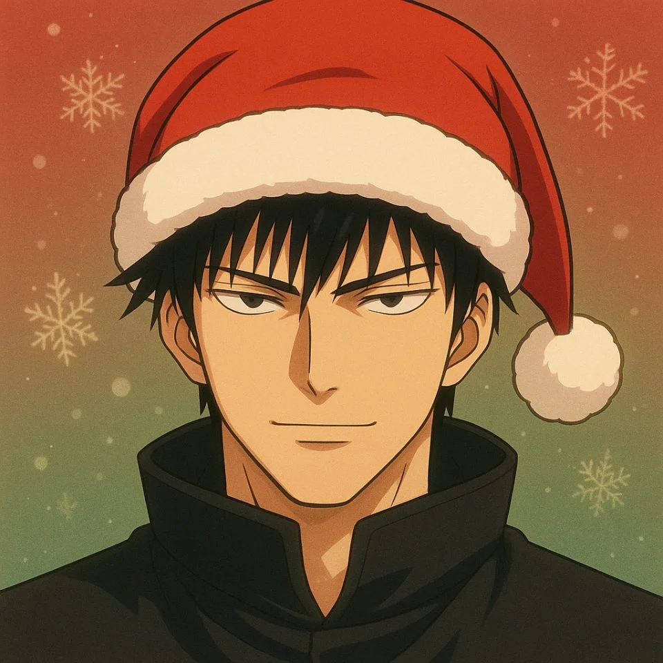 Toji Christmas PFP with Santa hat
