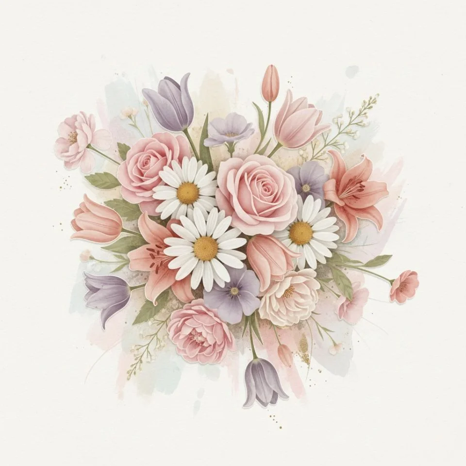 aesthetic-flower-pfp-collage-art aesthetic collage of flowers profile picture in art layout