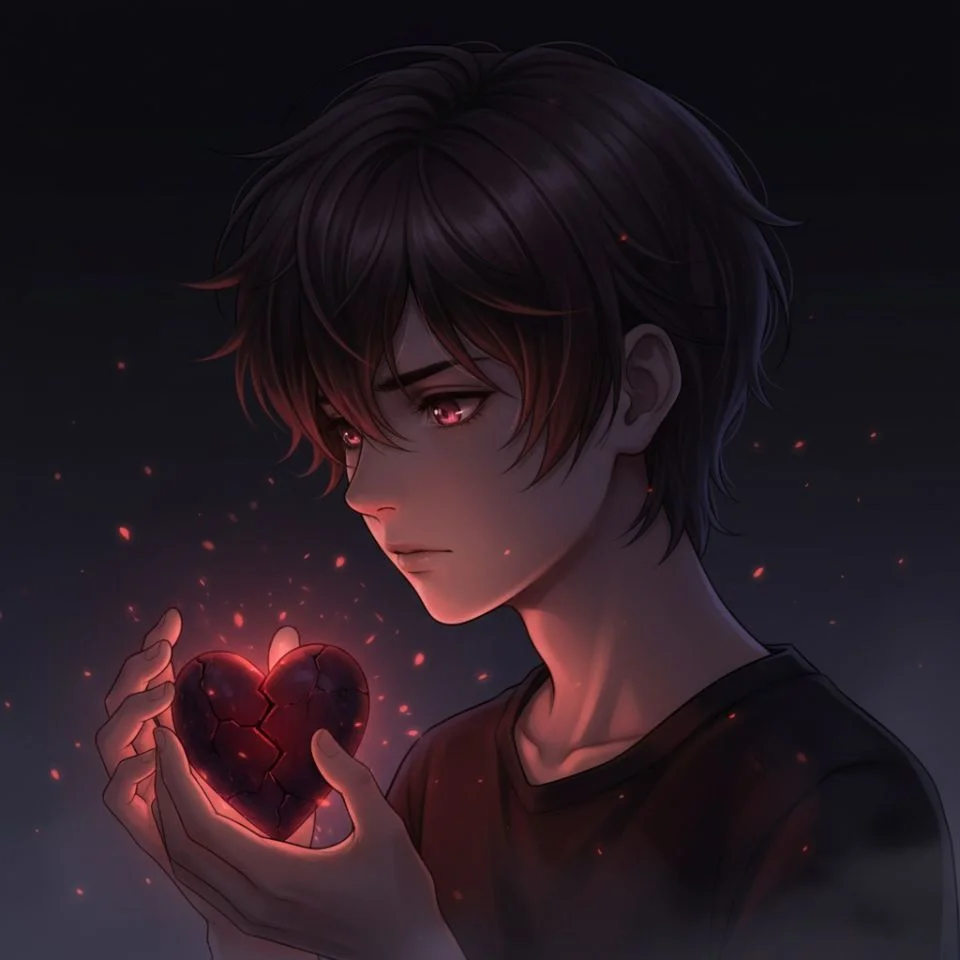 anime-heart-pfp-boy-dark Anime boy dark heart PFP with moody shading