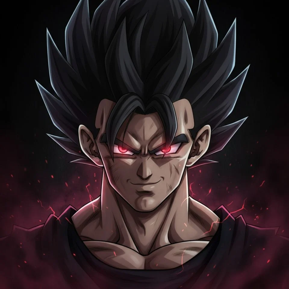 beast-gohan-pfp-dark-mode Dark aesthetic Beast Gohan PFP with shadowed aura