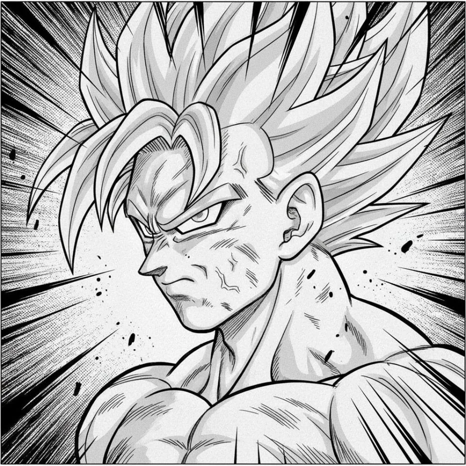 beast-gohan-pfp-manga Beast Gohan manga black-and-white shaded panel