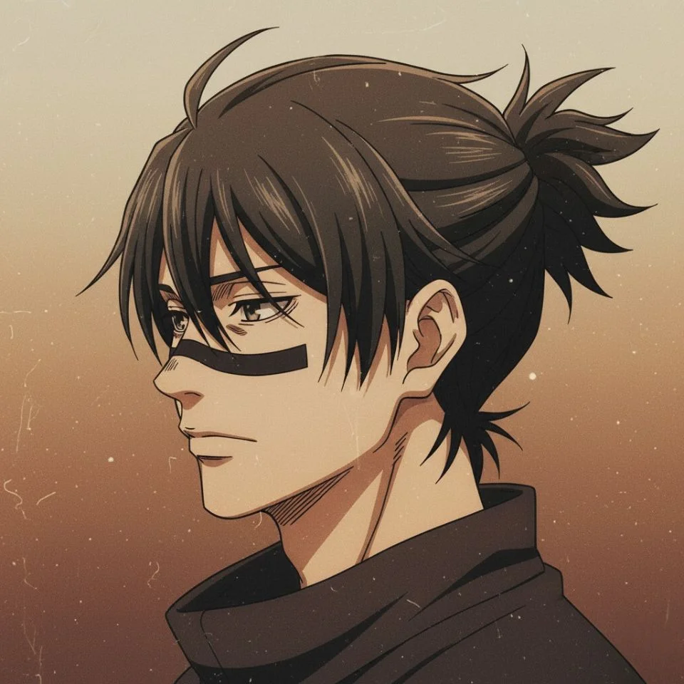 Vintage aesthetic Choso PFP faded filter warm tint