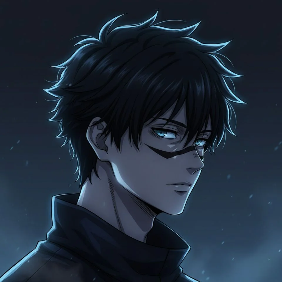 Choso dark PFP blue tone color aesthetic