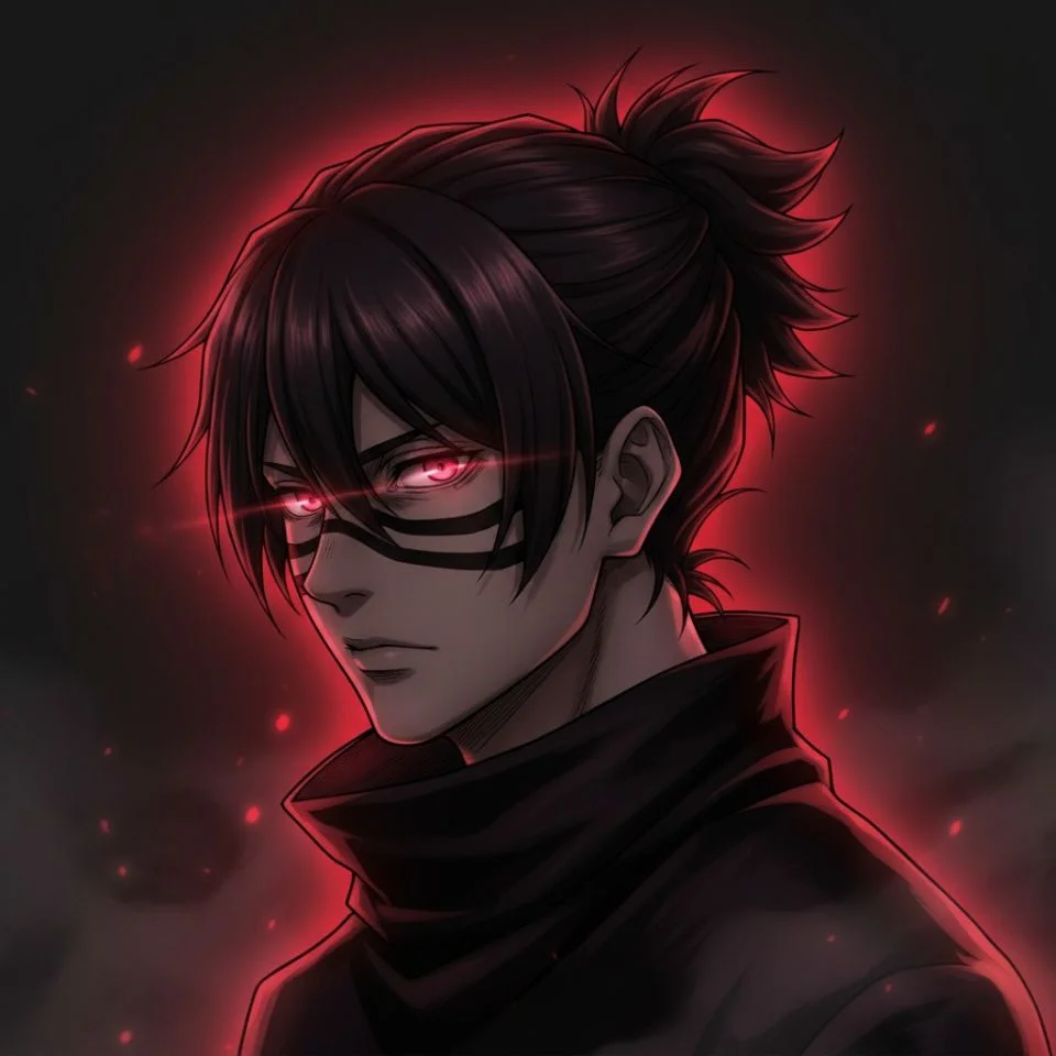 Dark Choso PFP with red glow aesthetic background
