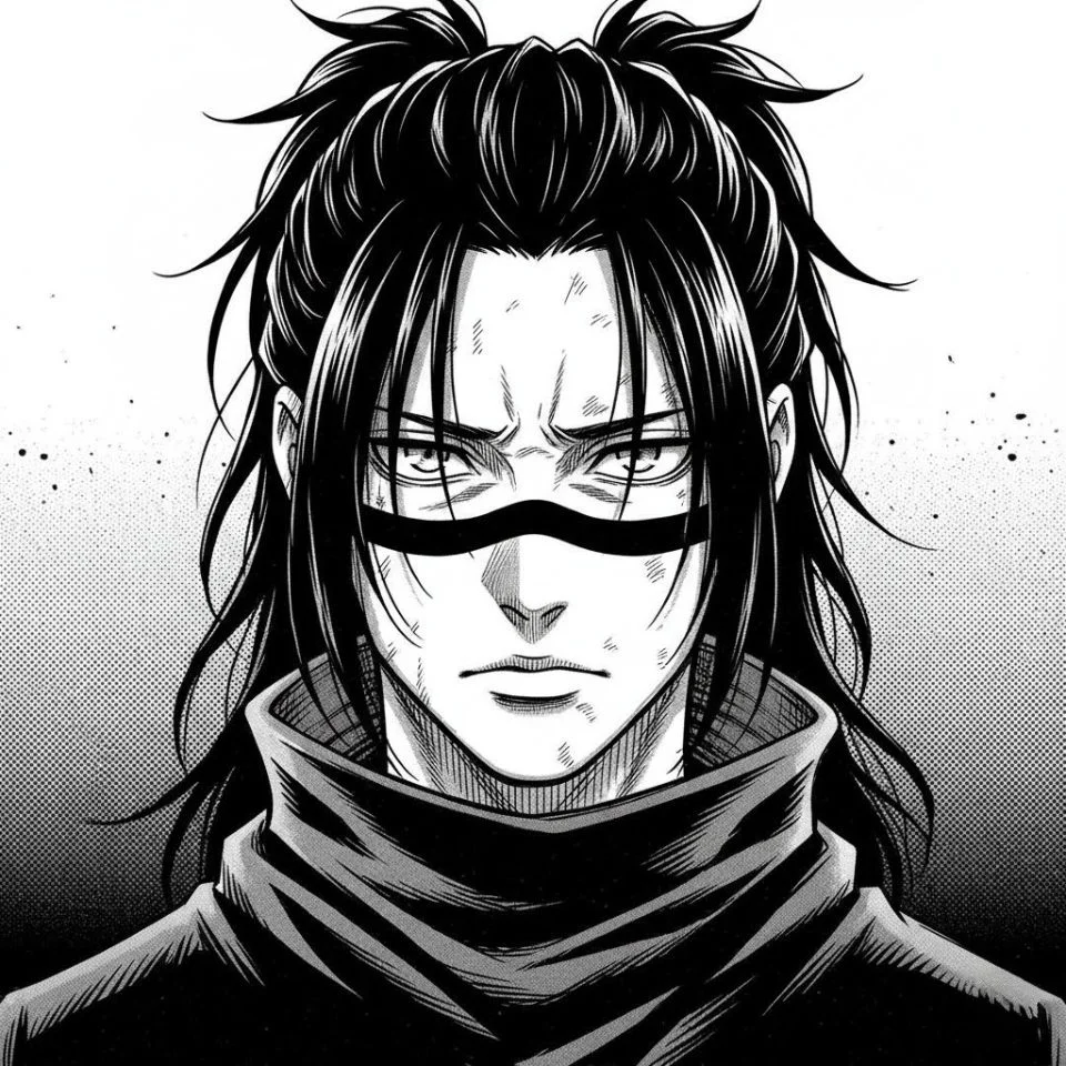 Black and white Choso manga PFP with emotional glare