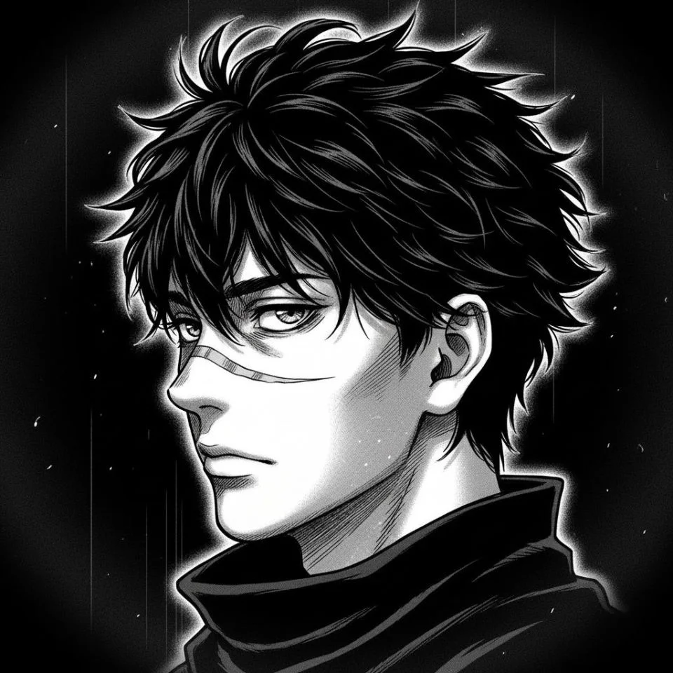 Choso manga PFP shaded dramatic lighting effect