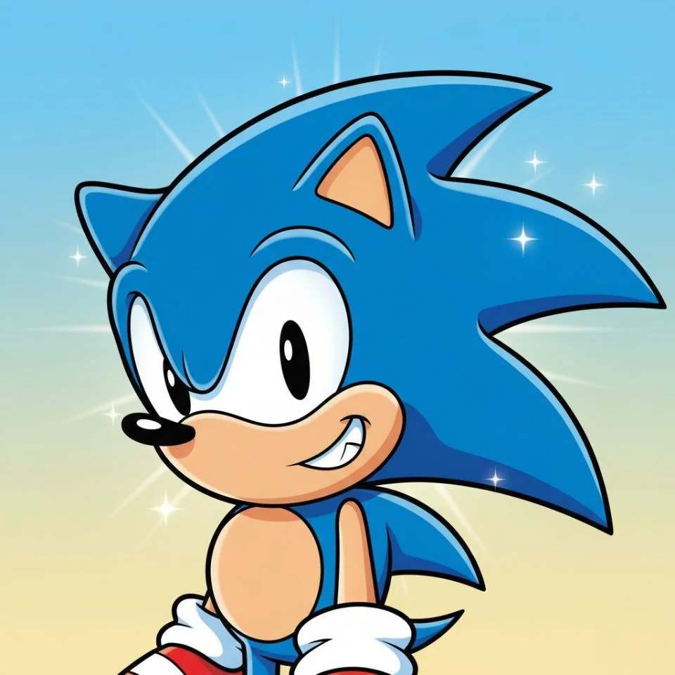Classic Sonic PFP official artwork style