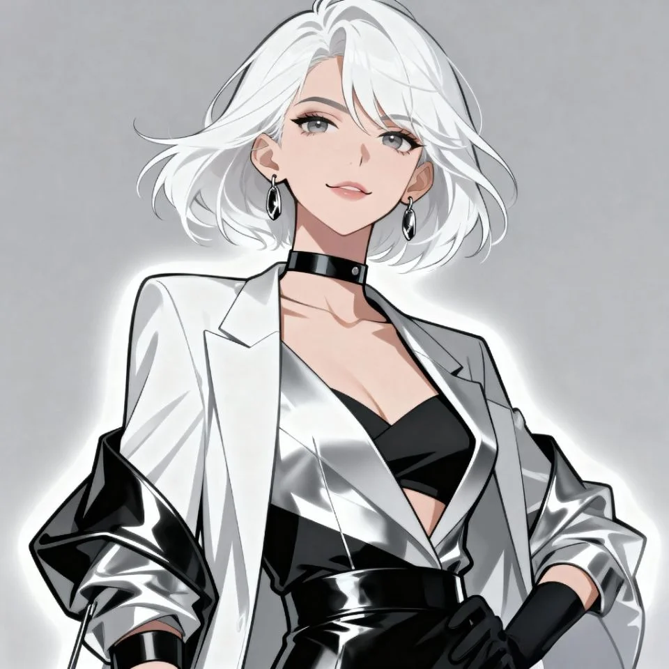 cool-dark-white-pfp-anime-edit anime boy with white hair and grey background