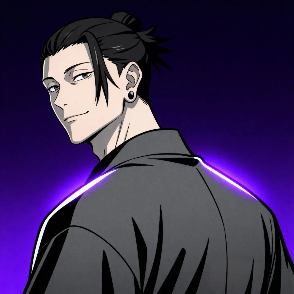 Cool Geto PFP with side glance expression.