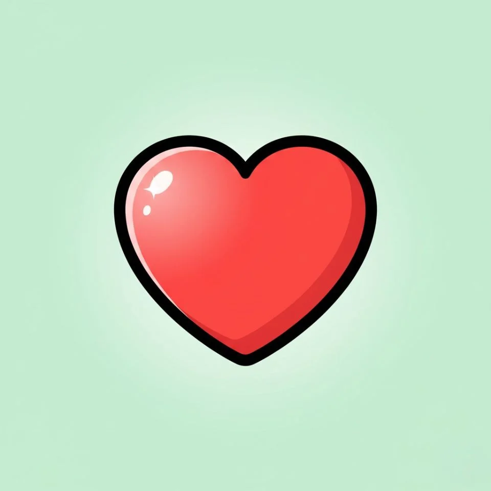 cute-heart-pfp-cartoon-red Cartoon red heart PFP with bold outline