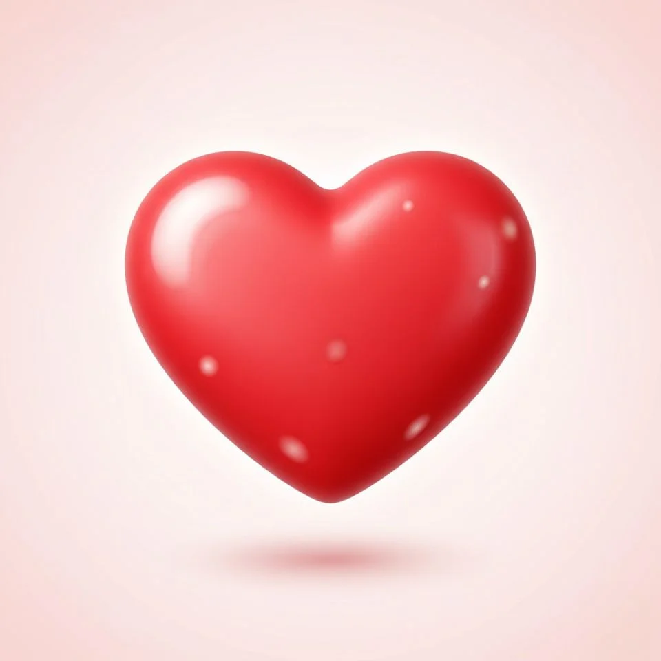 cute-heart-pfp-emoji-style Emoji-style heart PFP with glossy 3D finish