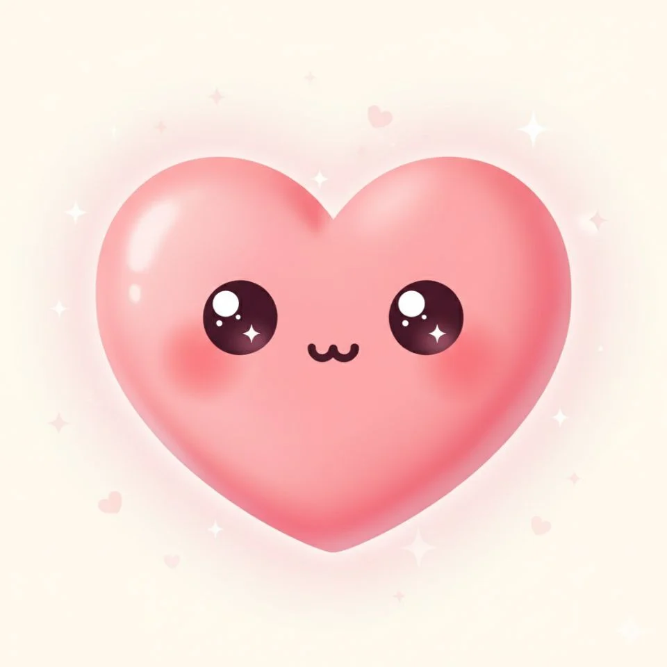 cute-heart-pfp-kawaii-smile Kawaii heart PFP with smiling face and blush