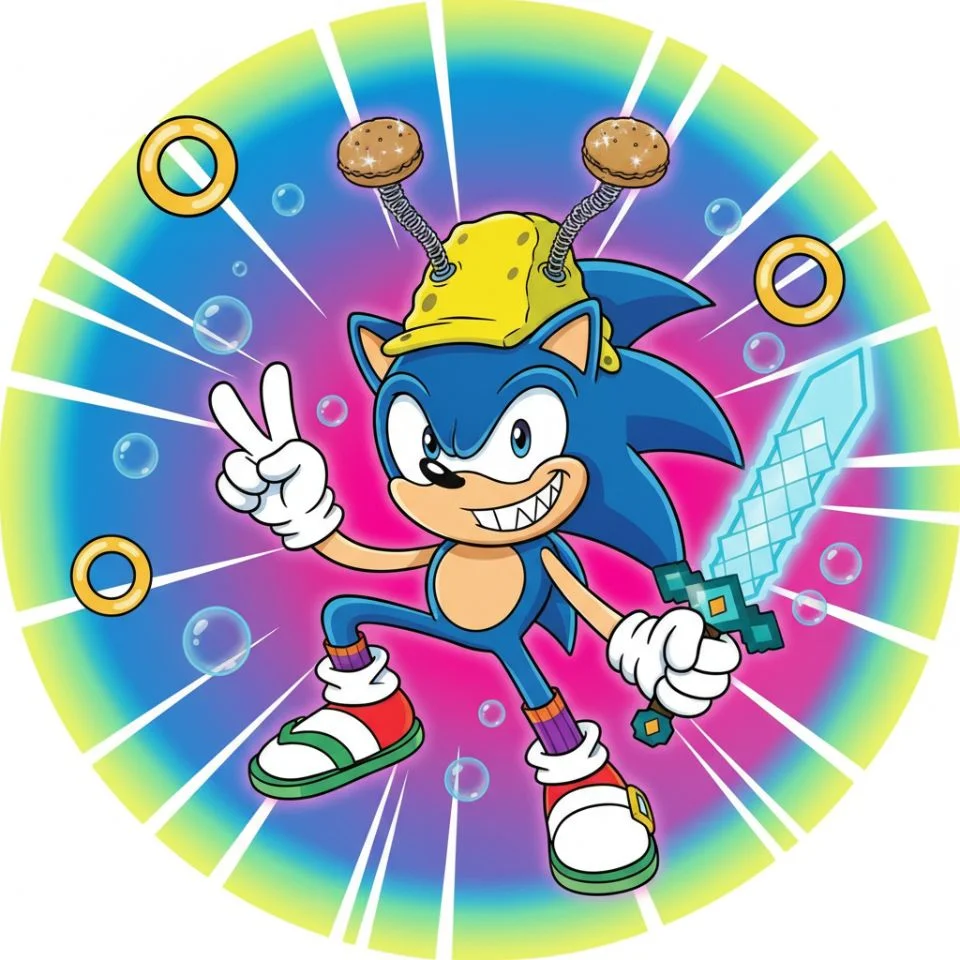 Crossover meme Sonic PFP cartoon edit