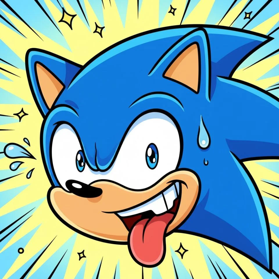 Derp Sonic funny face PFP