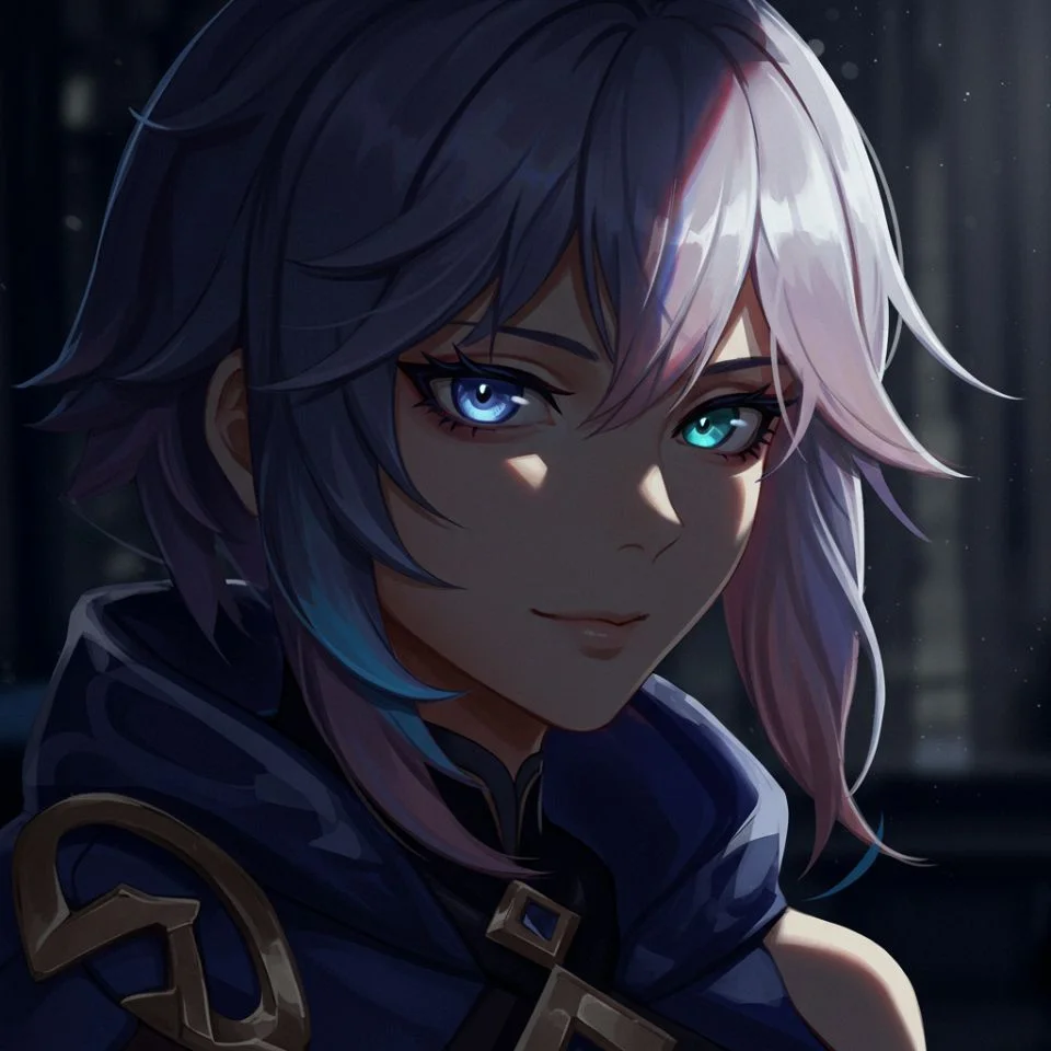 Dark aesthetic Furina PFP with moody aura