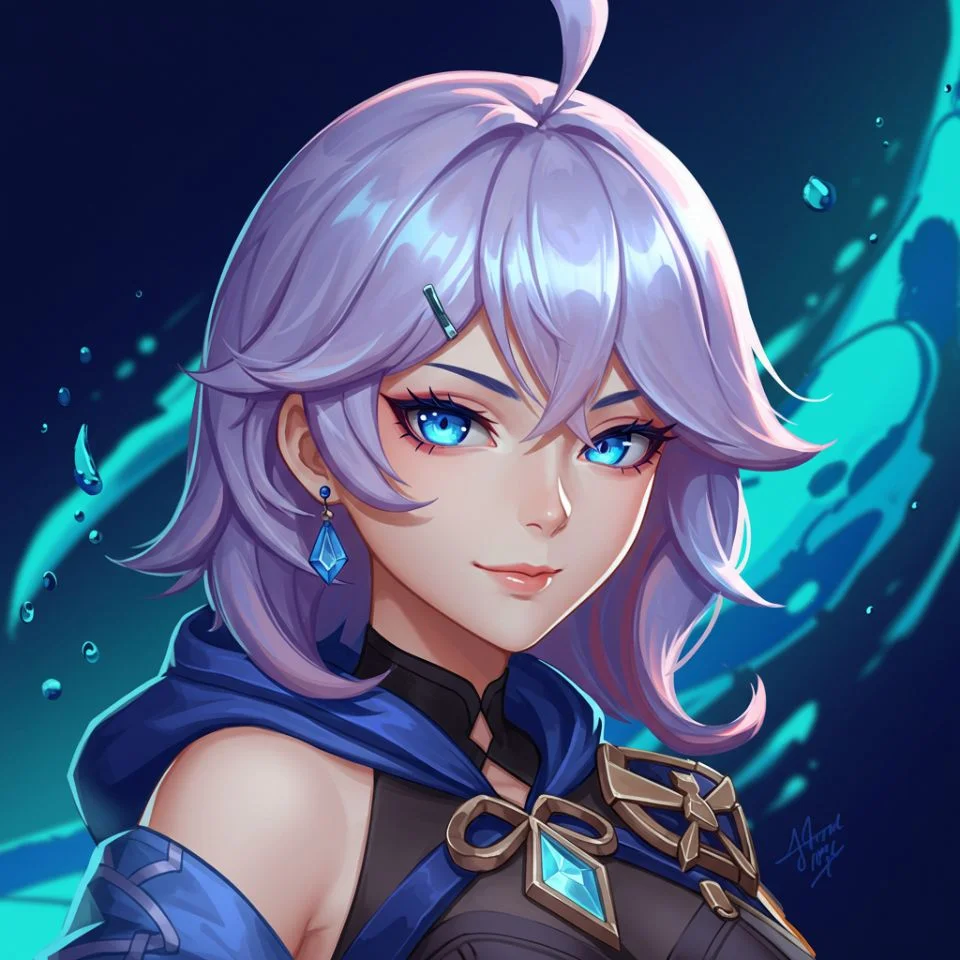 Hot Furina anime style PFP with bold pose