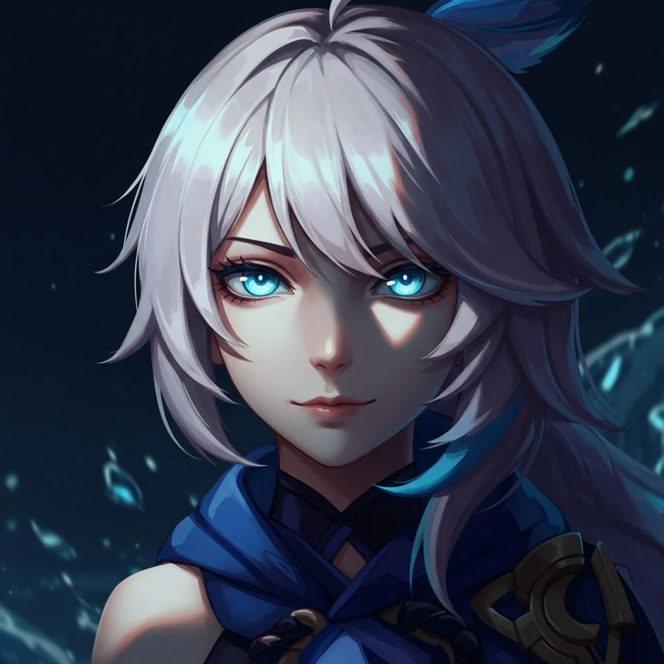 Dark Furina profile picture with shadows