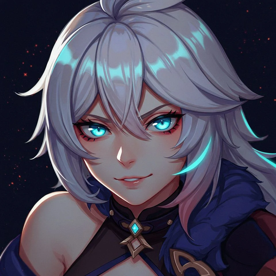 Dark hot Furina PFP with edgy vibe