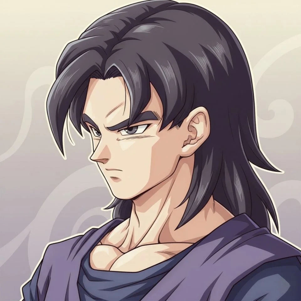 future-gohan-pfp-aesthetic Aesthetic Future Gohan PFP soft tone minimal design