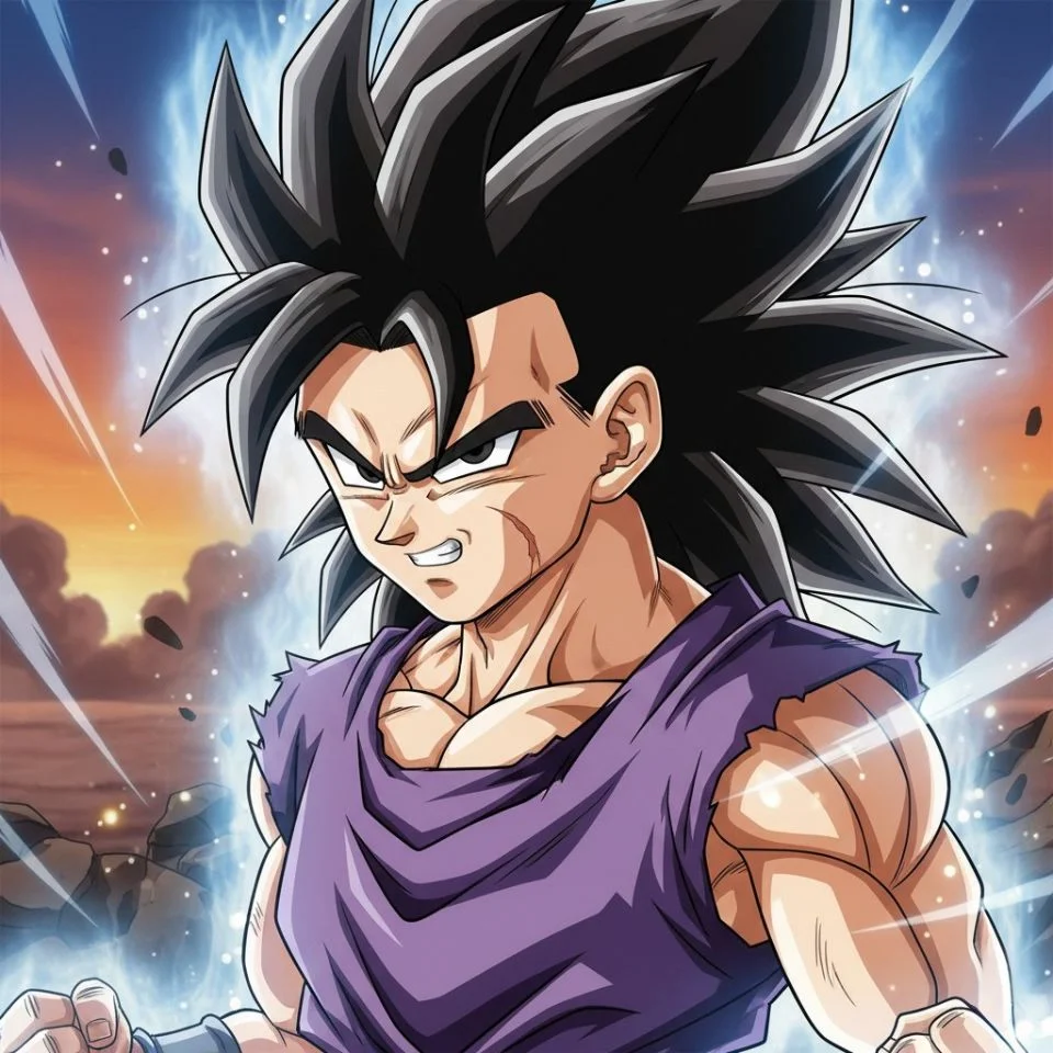 future-gohan-pfp-battle-scene Future Gohan in battle stance against Androids