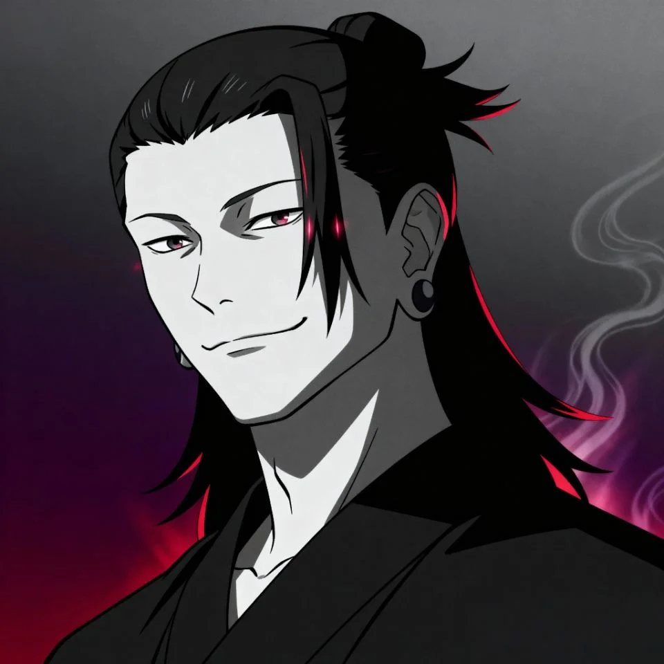 Close-up anime Geto PFP with serious expression.