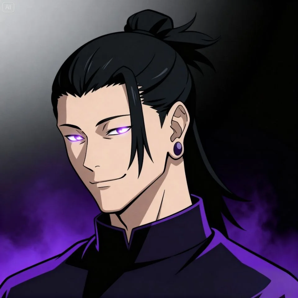 Digital fanart Geto PFP detailed face design.