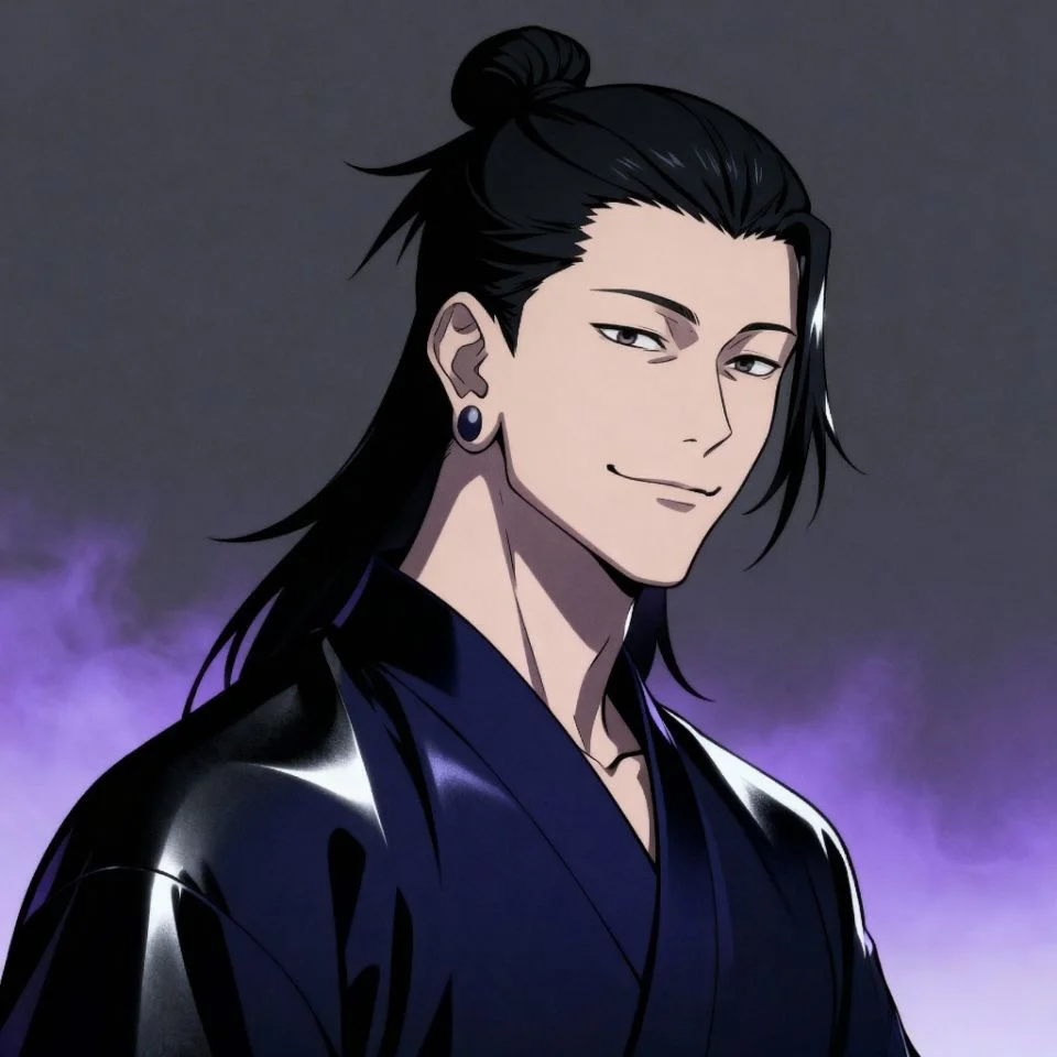 Realistic fanart Geto PFP portrait lighting.