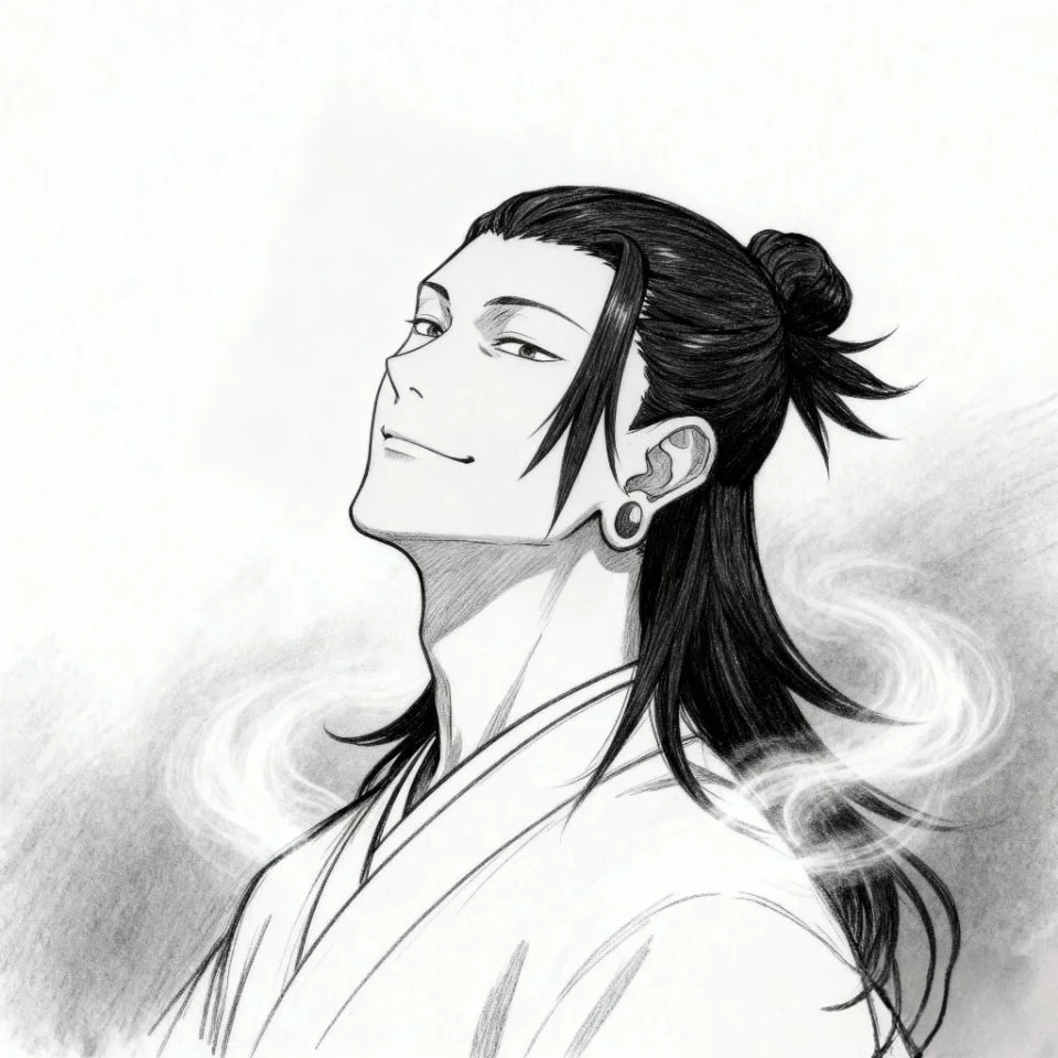 Hand-drawn sketch-style Geto PFP.